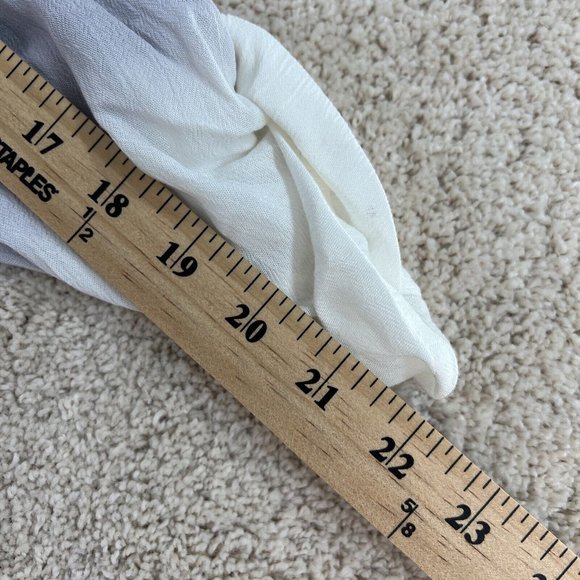 Bandolino Womens Top S Purple White Trudy Blouse Peasant Tab Sleeve NWT - Picture 12 of 16